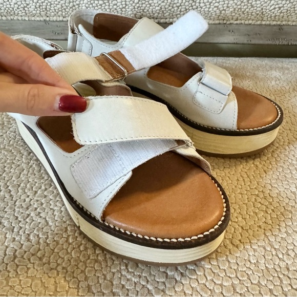 MIZ MOOZ Violetta White Leather Platform Adjustable Sport Sandal Sz 39 - Picture 14 of 15